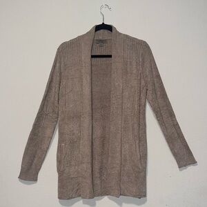 Barefoot Dreams Tan Open-Front Cardigan, Size Small